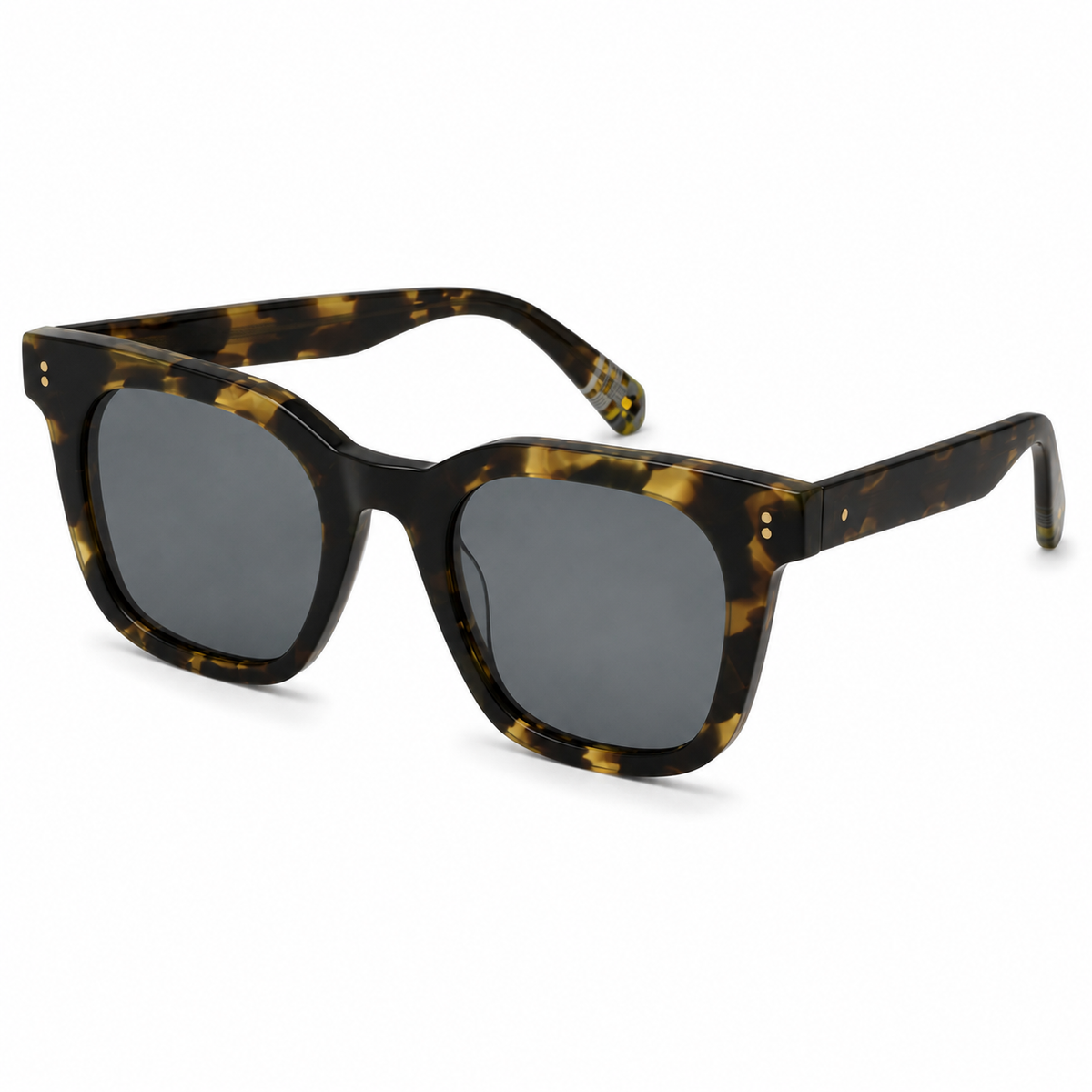 SA2601038 Bold Acetate Square Sunglasses – TAC Polarized UV400 Protection